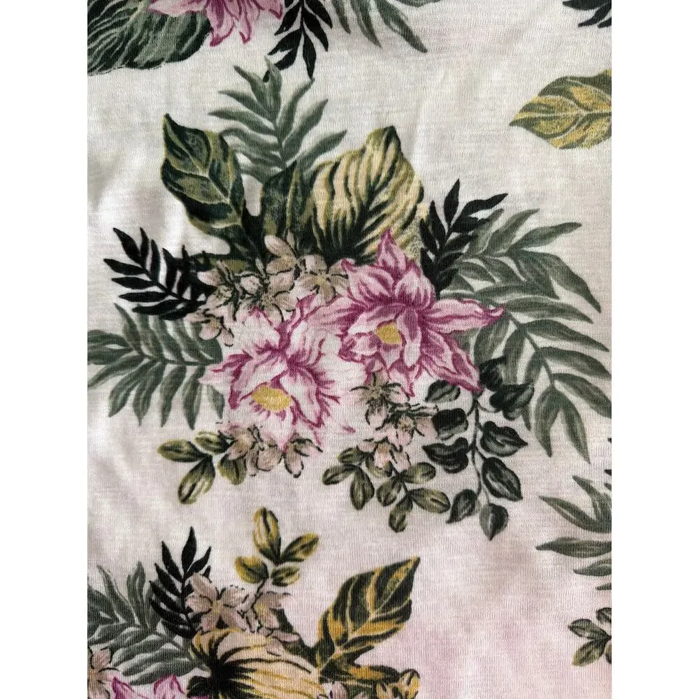 Tommy Bahama Ashby Isles Petal of Luxury T-Shirt White Floral Women's Medium NEW